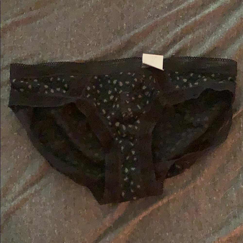 BNWT black lace cheetah bikini panties